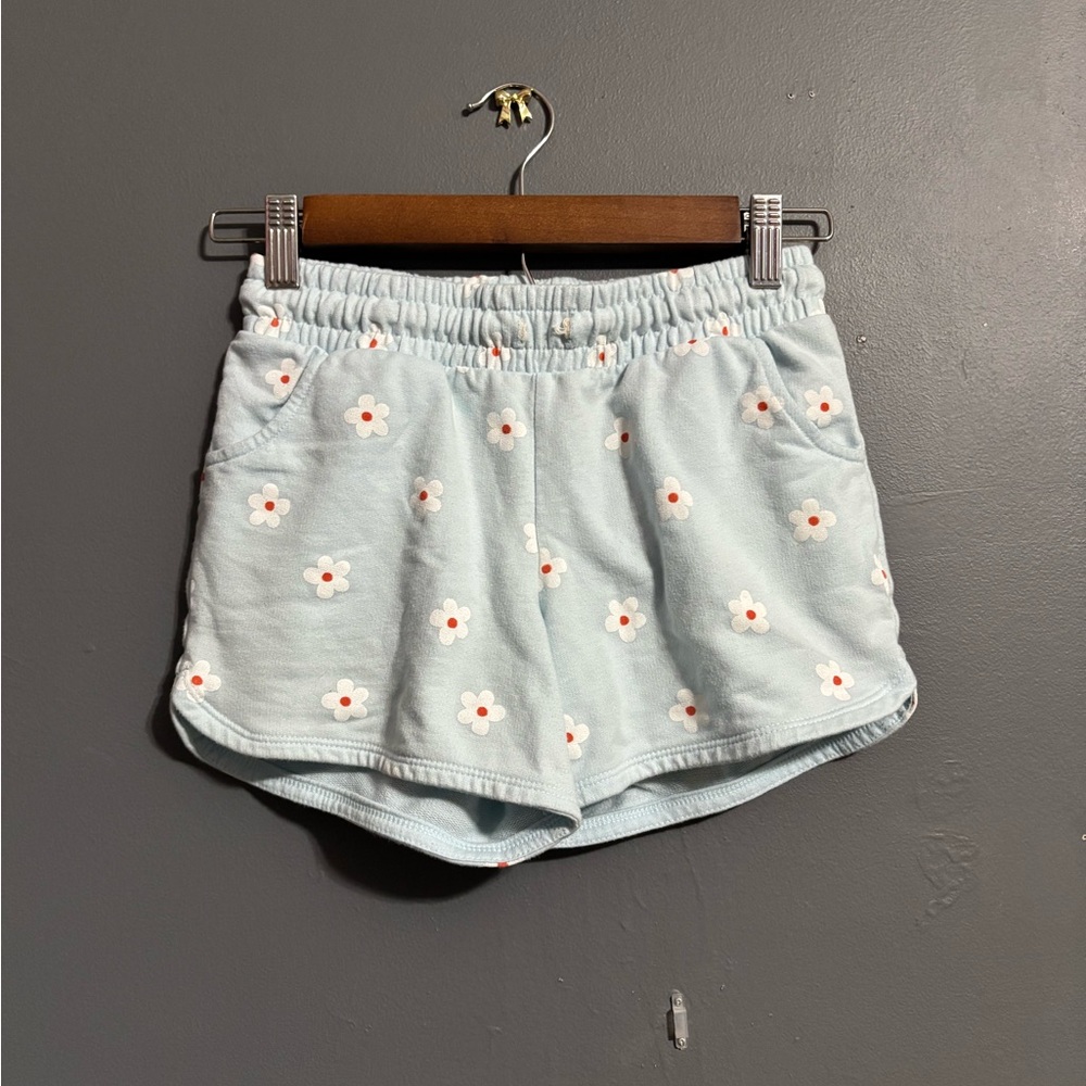 Cat & jack floral summer theme sweat shorts size girls large (10/12)